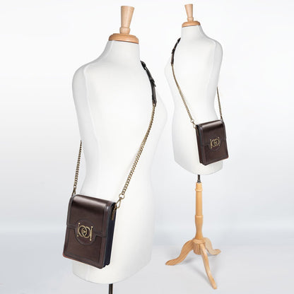 Urban Equestrian  Talisman - Horse Bit Lock Phone Bag in Brown