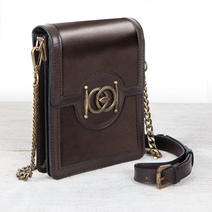Urban Equestrian  Talisman - Horse Bit Lock Phone Bag in Brown