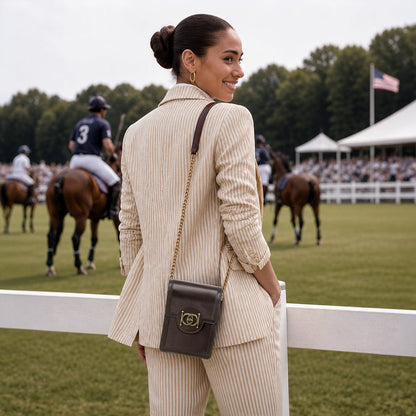 Urban Equestrian  Talisman - Horse Bit Lock Phone Bag in Brown