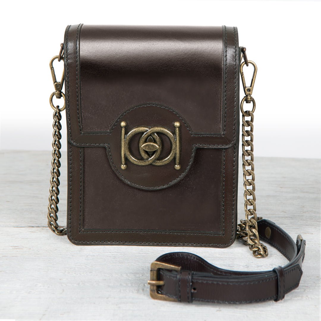Urban Equestrian  Talisman - Horse Bit Lock Phone Bag in Brown