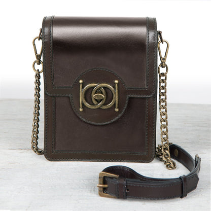Urban Equestrian  Talisman - Horse Bit Lock Phone Bag in Brown