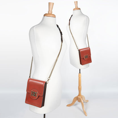 Urban Equestrian  Talisman - Horse Bit Lock Phone Bag in Cognac