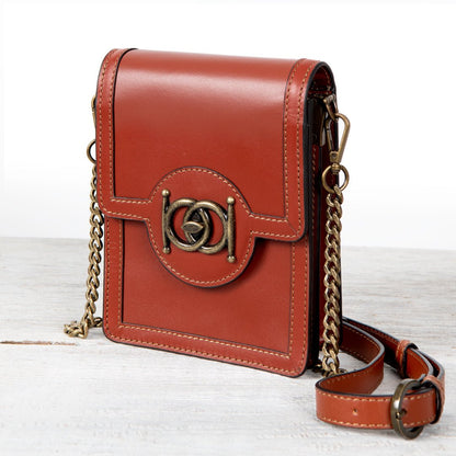 Urban Equestrian  Talisman - Horse Bit Lock Phone Bag in Cognac