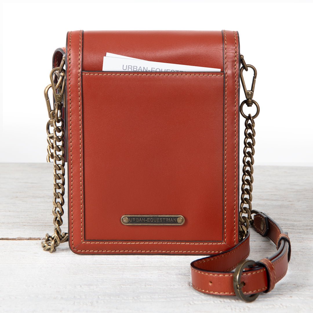 Urban Equestrian  Talisman - Horse Bit Lock Phone Bag in Cognac