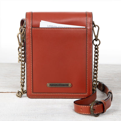 Urban Equestrian  Talisman - Horse Bit Lock Phone Bag in Cognac