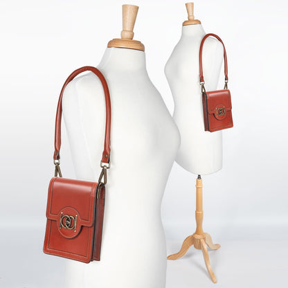 Urban Equestrian  Talisman - Horse Bit Lock Phone Bag in Cognac