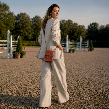 Urban Equestrian  Talisman - Horse Bit Lock Phone Bag in Cognac