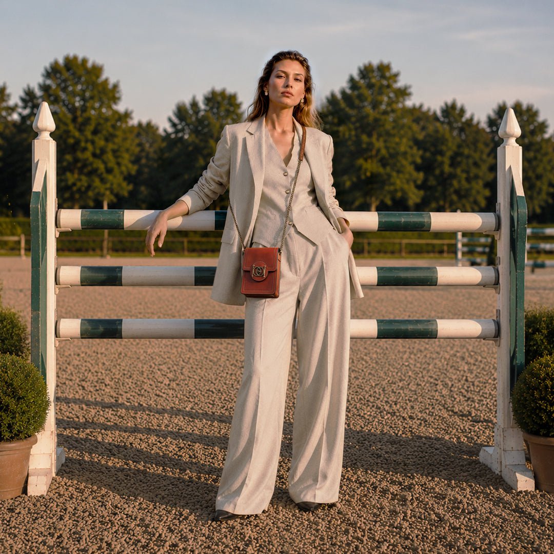 Urban Equestrian  Talisman - Horse Bit Lock Phone Bag in Cognac