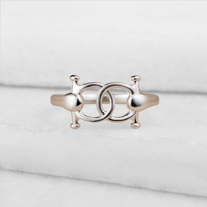 Talisman - Horse Bit Equestrian Ring in Silver