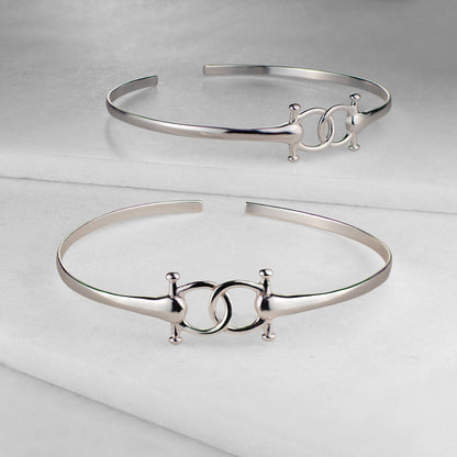 Talisman - Equestrian Horse Bit Bracelet in Silver