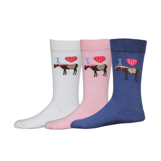 TuffRider I Heart Pony Socks
