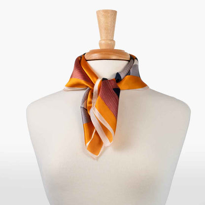 Urban Equestrian  Troie - Stylized Equestrian Scarf in Tangerine