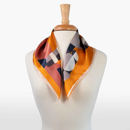 Urban Equestrian  Troie - Stylized Equestrian Scarf in Tangerine