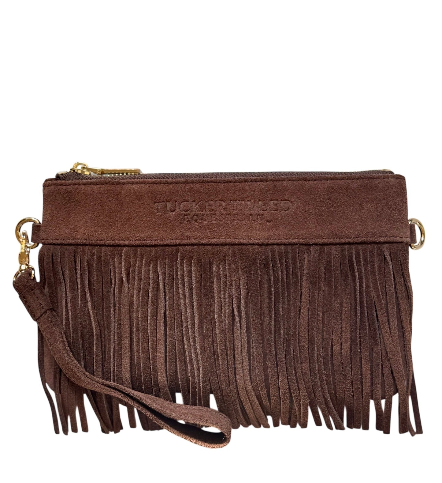 Tucker Tweed  Wellington Wristlet Dark Chocolate Fringe | LIMITED EDITION