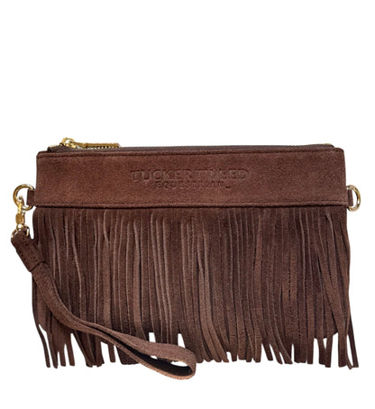 Tucker Tweed  Wellington Wristlet Dark Chocolate Fringe | LIMITED EDITION