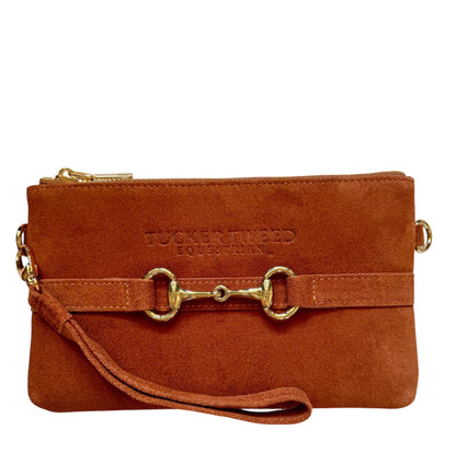 Tucker Tweed  Wellington Wristlet Sorrel Suede Edition