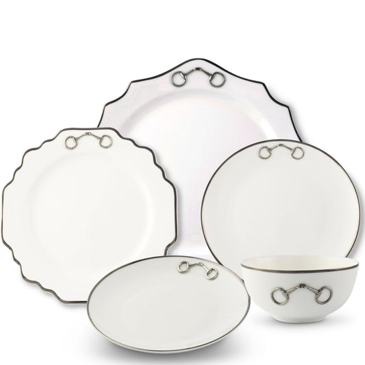 Vagabond House - Bone China Pewter Bit Dinnerware