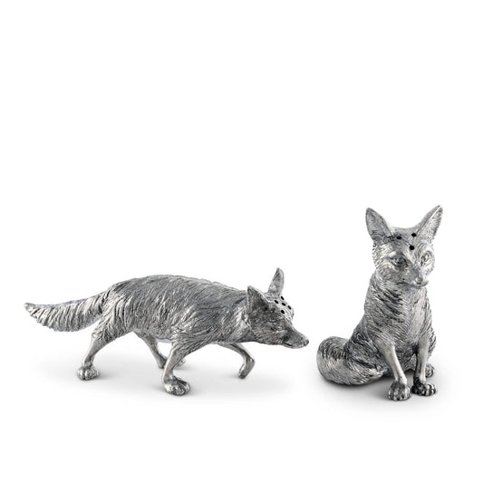 Vagabond House - Pewter Foxes Salt & Pepper Set