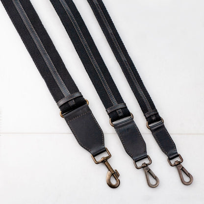 Urban Equestrian  Web/Leather - Black Guitar Strap
