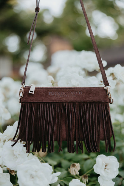 Tucker Tweed  Wellington Wristlet Dark Chocolate Fringe | LIMITED EDITION