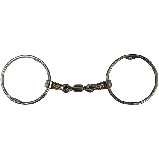 Jump'in Large Ring Gag Bit with Rollers