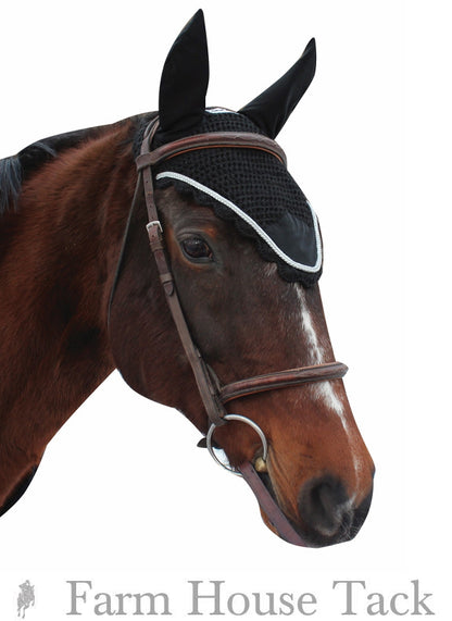 Equine Couture Fly Bonnet with Silver Rope