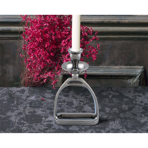 Arthur Court Stirrup Candlestick with Candle
