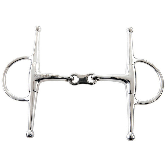JP Korsteel Stainless Steel French Link Full Cheek Eggbutt Snaffle Bit