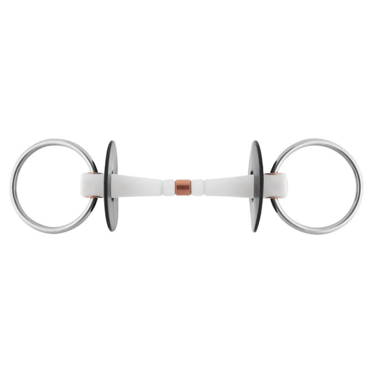 Herm Sprenger Nathe Mullen Mouth Loose Ring with Copper Link - 20mm