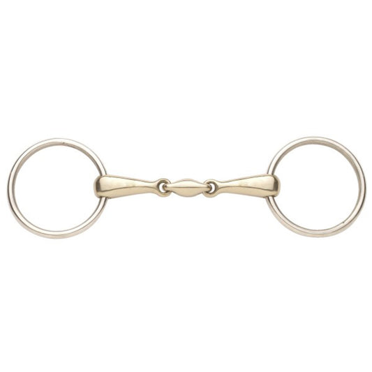 Ovation Elite German Silver Mouth Snaffle with Stainless Steel Rings