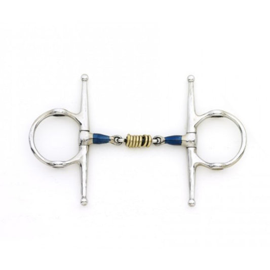 Centaur Blue Steel Full Cheek Double Jointed Mouth with Loose Brass Roller Disks
