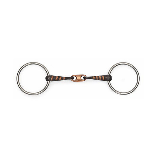 Shires Copper Lozenge Snaffle with Raised Rib Bit