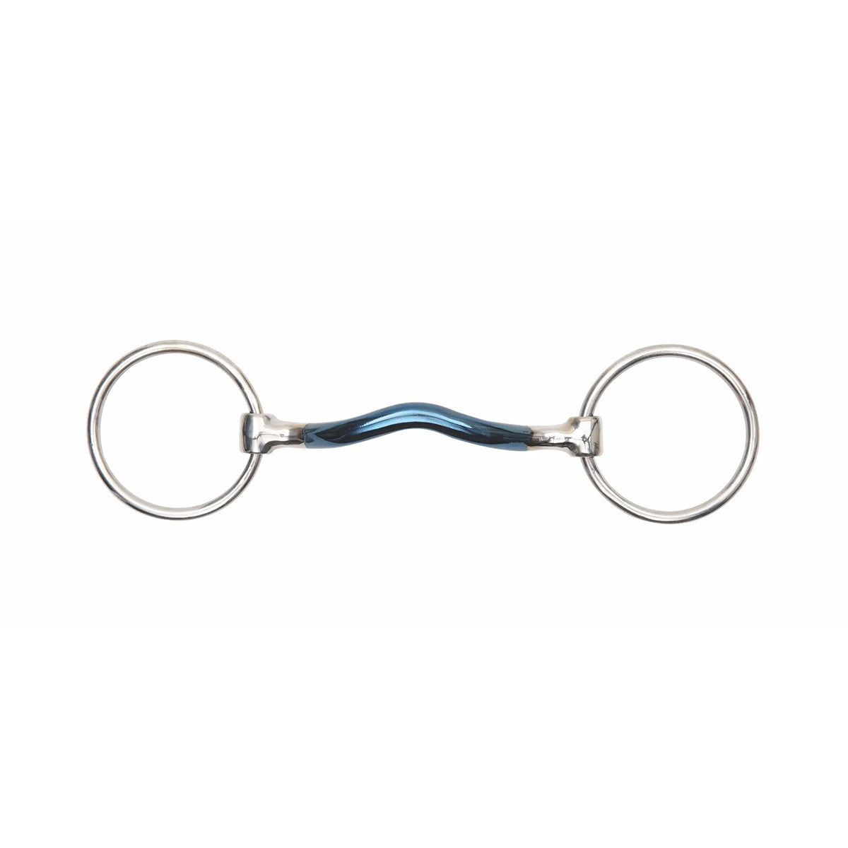 Shires Blue Alloy Mullen Mouth Loose Ring Bit