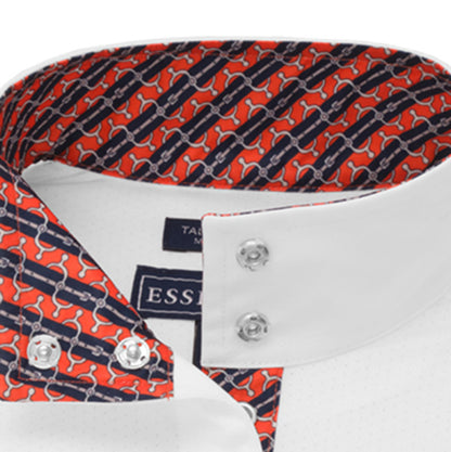 Essex Classics Ladies "Spurs & Straps" Talent Yarn Straight Collar Short Sleeve Show Shirt