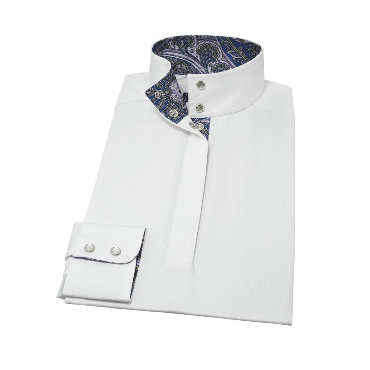 Essex Classics Ladies “Persian Paisley” Talent Yarn Straight Collar Long Sleeve Show Shirt