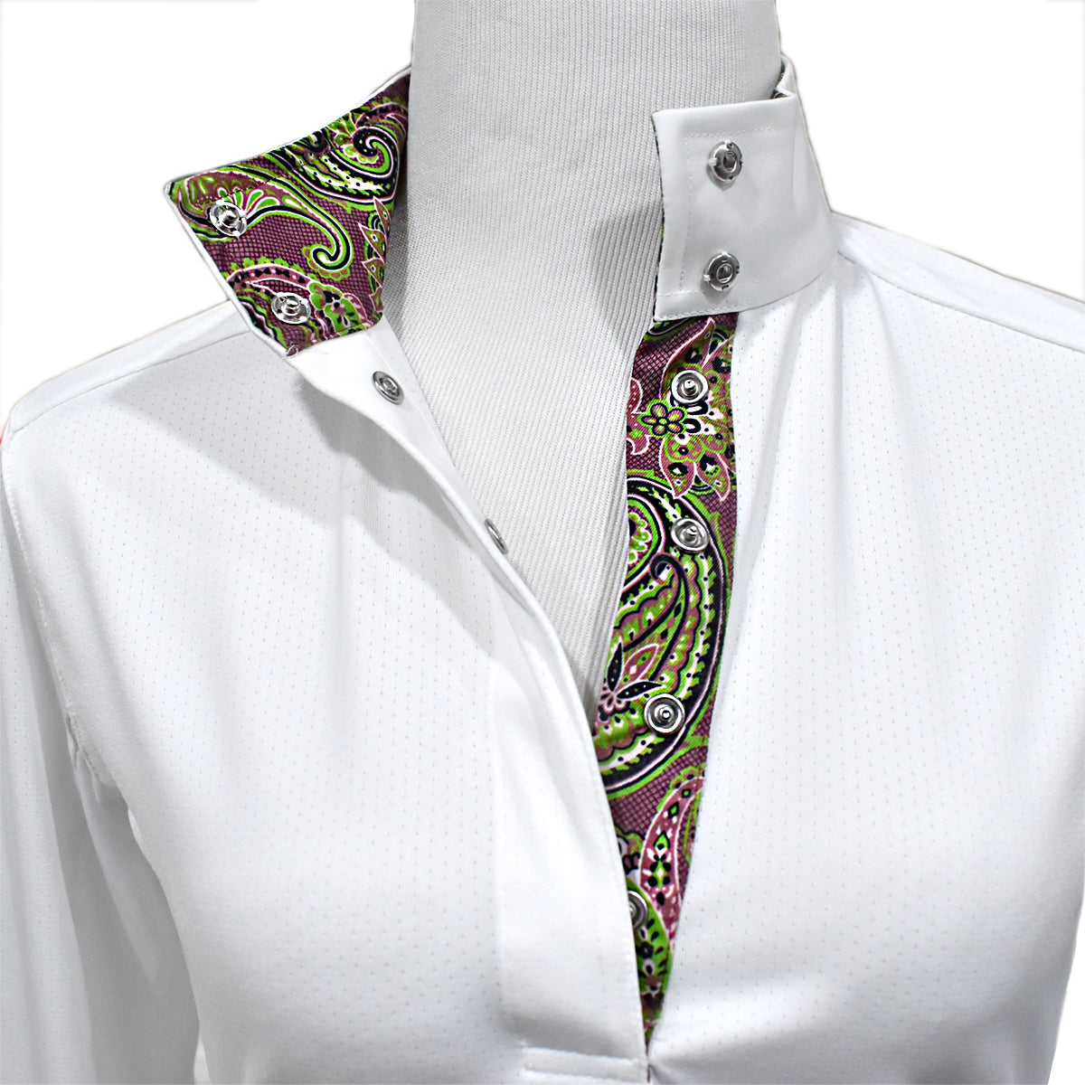 Essex Classics Ladies “Paisley” Talent Yarn Straight Collar Long Sleeve Show Shirt