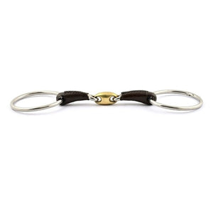 Jump'in Leather Covered French Link Loose Ring Bit