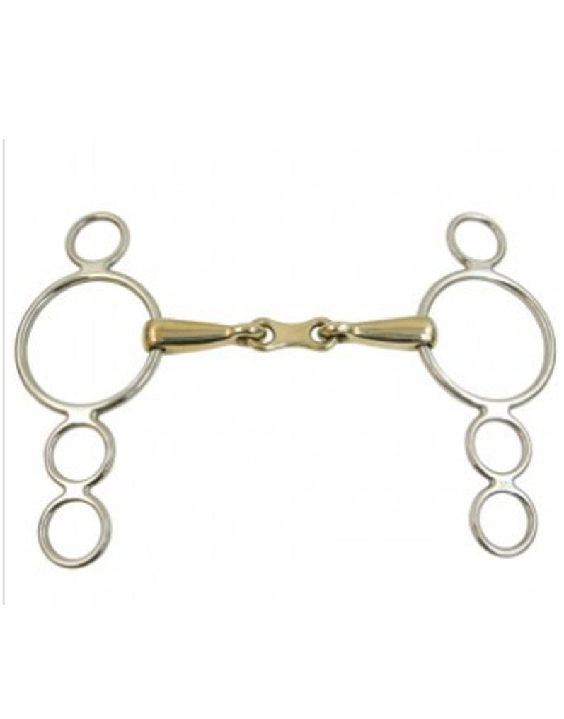 German Silver Continental Solid French Link Gag Bit