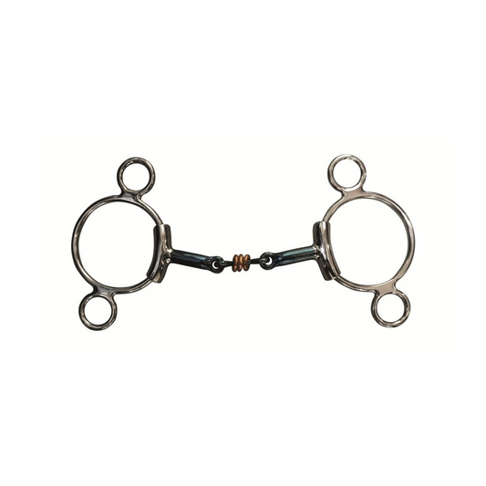 Jump'in Double Jointed Blue Steel with Copper Rings 3-Ring Bit
