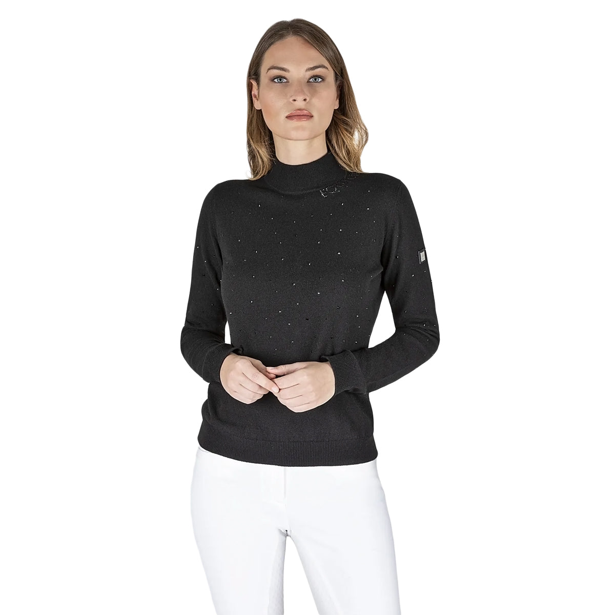 Equiline Women's Grueleg Blinged Out Knit Sweater