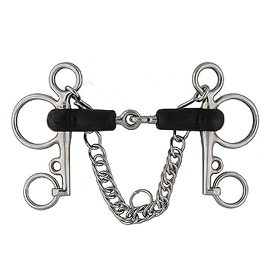 Stainless Steel Rubber Mouth Pelham Bit