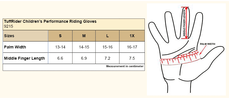 TuffRider Children's Performance Riding Gloves
