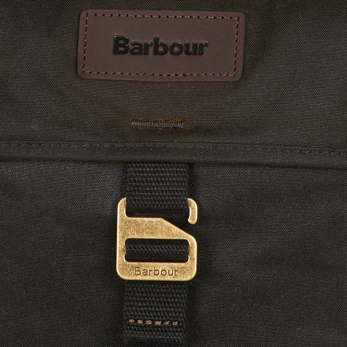 Barbour Essential Waxed Cotton Messenger Bag - Black