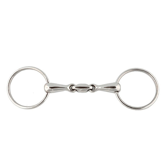 Stainless Steel Horizontal Elliptical Loose Ring Snaffle Bit