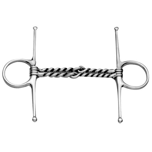 Korsteel Stainless Steel Double Twisted Wire Full Cheek Snaffle Bit