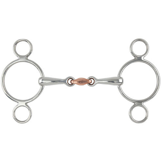 Shires Two Ring Copper Lozenge Gag Bit