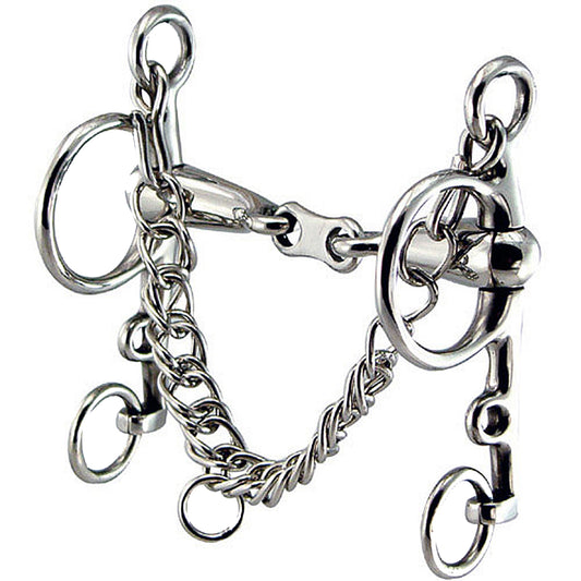 Coronet Flat Link Hollow Mouth Pelham Bit