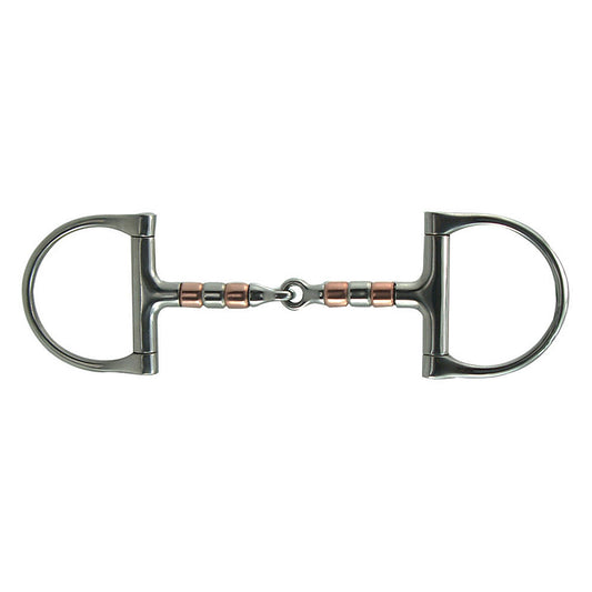 Coronet Copper and Steel Roller Dee Snaffle Bit
