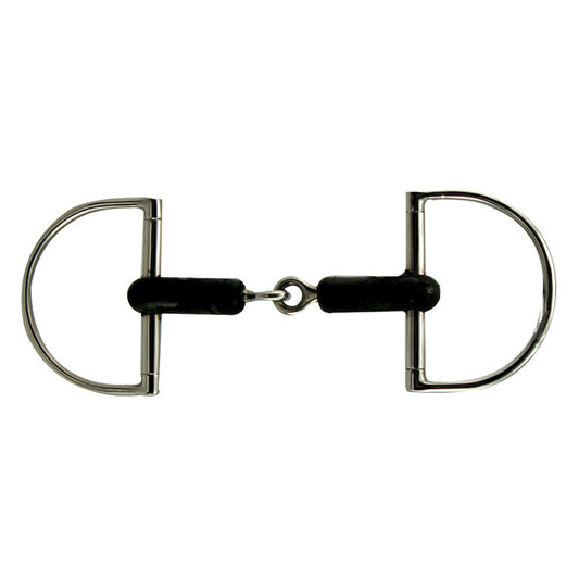 Coronet Hunter Dee Ring with Rubber Mouth Snaffle Bit