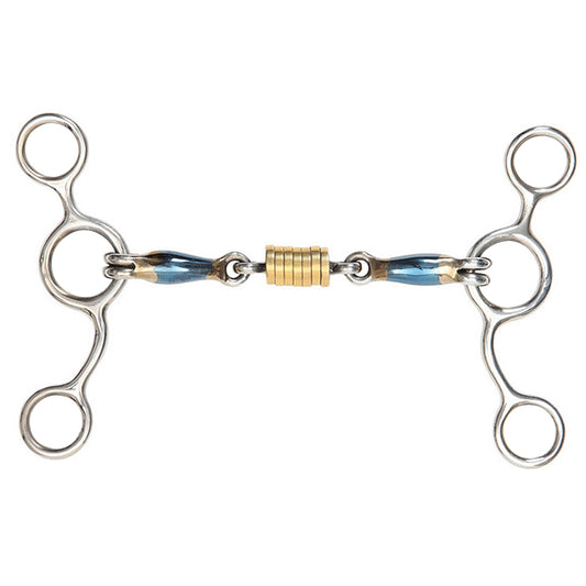 Shires Blue Sweet Iron Tom Thumb with Roller Link Bit